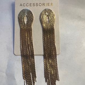 Gold Fringe Earrings - new